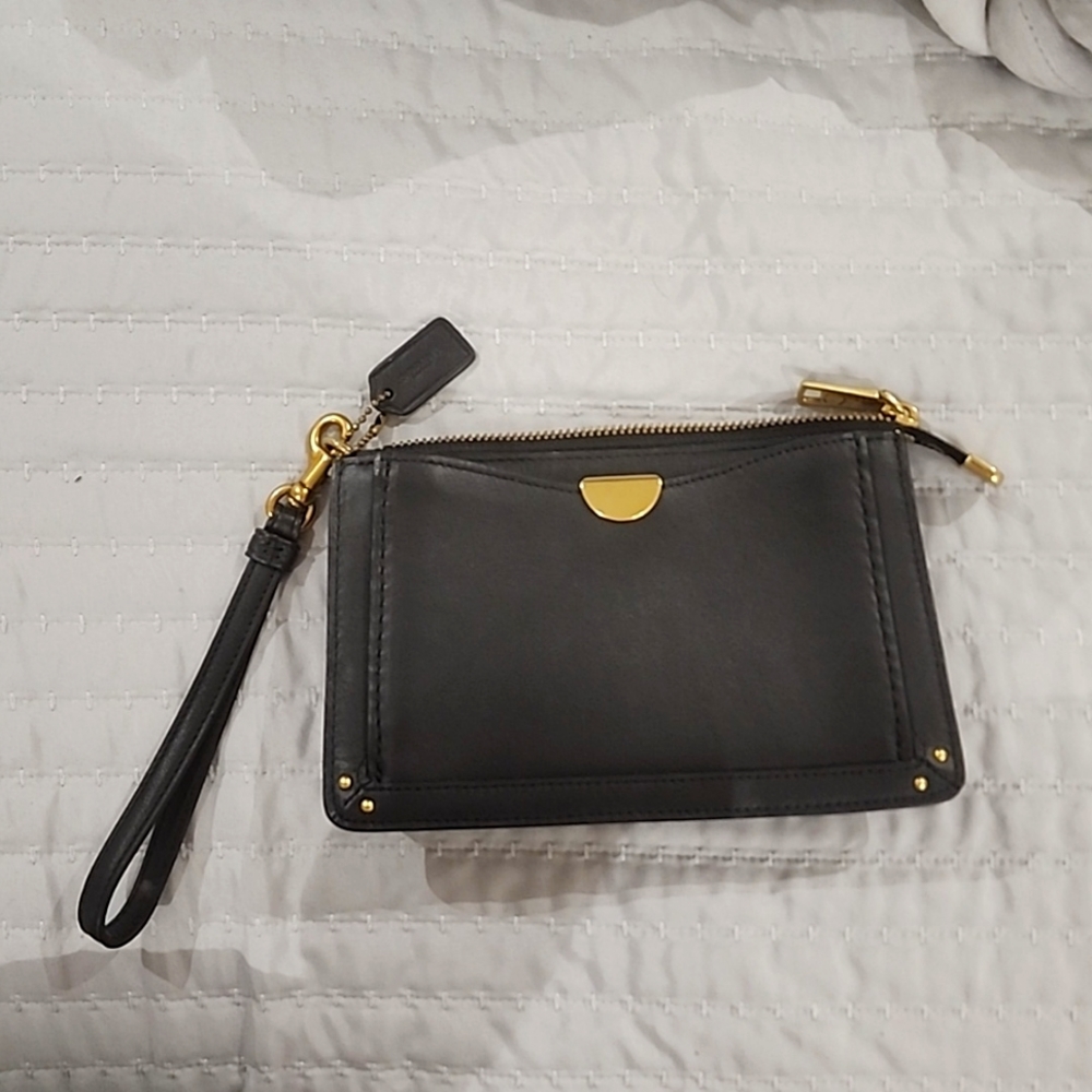 Coach leather wristlet